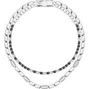 Bijoux Karl Lagerfeld Collier en acier et cristal