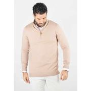 Pull Hollyghost Pull homme col camioneur beige - Touché cachemire