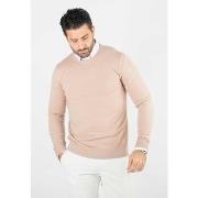 Pull Hollyghost Pull homme col rond beige - Touché cachemire