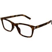 Lunettes de soleil Saint Laurent SL 718 SLIM Cadres Optiques, Havana/T...