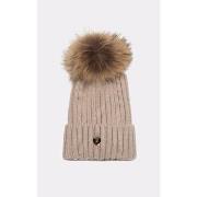 Bonnet Rock And Blue Bonnet laine et raccoon beige-048279