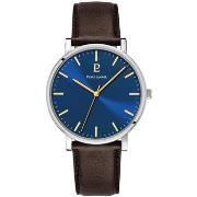 Montre Pierre Lannier ESSENTIAL Cadran Bleu Bracelet Cuir Brun