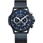 Montre Pierre Lannier SENTINELLE Cadran Bleu Bracelet Acier milanais B...