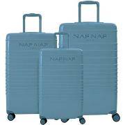 Valise Naf Naf Ensemble de 3 valises S/M/L DAISY BLUE GREY