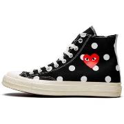 Baskets Comme Des Garcons Converse Play à Pois Noir Haute