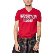 T-shirt Kaporal - T-shirt col v - rouge