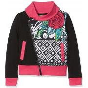 Sweat-shirt enfant Desigual Sweat zippé fille Andersen noir/rose 17WGS...