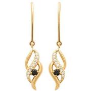 Boucles oreilles Daxon by - Dormeuses oxyde de zirconium et saphir