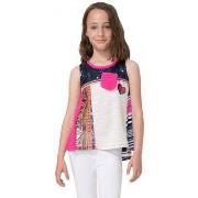 Chemise enfant Desigual T-Shirt Fille Ottawa Fuchsia Rose 71T30H3