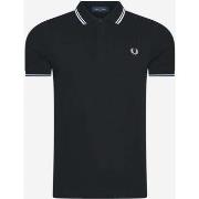 T-shirt Fred Perry Chemise Twin tipped - noir blanc blanc