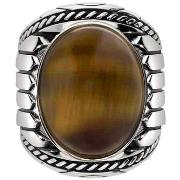 Bijoux Orusbijoux Bague Homme Argent œil De Tigre Indiana