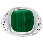 Bijoux Orusbijoux Bague En Argent Homme écaille Pierre Malachite