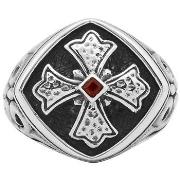 Bijoux Orusbijoux Bague Chevalière Homme Argent Croix De Malte Et Gren...