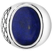 Bijoux Orusbijoux Bague Argent Homme Lapis Asymétrique