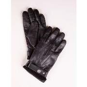 Gants Camberabero Gants noir en cuir avec doublure en laine