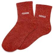 Chaussettes Sud Trading Paire de chaussettes dépareillées rouges Femme...