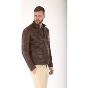 Blouson La Canadienne Blouson en cuir marron-037174