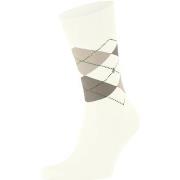 Chaussettes hautes Burlington Chaussettes Manchester Carreaux Off Whit...