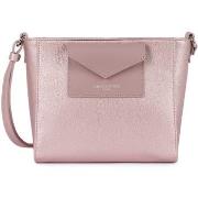 Sac Bandouliere LANCASTER Sac trotteur Zippée Maya 517-24 Rose Nacré