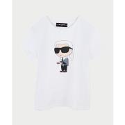 T-shirt enfant Karl Lagerfeld T-shirt en coton pour fille avec imprimé