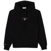 Sweat-shirt Lacoste SWEAT À CAPUCHE FEMME JOGGER IMPRIMÉ NOIR