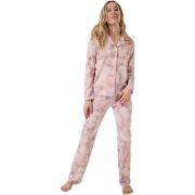 Pyjamas / Chemises de nuit Lisca Pyjama pantalon chemise manches longu...