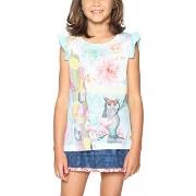 Chemise enfant Desigual T Shirt King Verde Boho 18SGTKA3