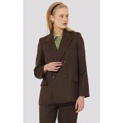 Veste Tara Jarmon Veste tailleur en laine marron-047922