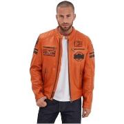 Blouson Daytona Blouson en cuir homme Ref 61168 Orange