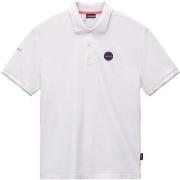 T-shirt Napapijri E Badge Polo Shirt White Heron