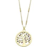 Collier Lotus Collier Silver arbre de vie doré pierres multicolores