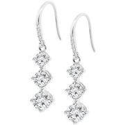 Boucles oreilles Lotus Boucles d'oreille Silver trois oxydes blancs