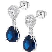 Boucles oreilles Lotus Boucles d'oreilles Silver poire bleue