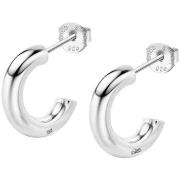 Boucles oreilles Lotus Créoles Silver argent 15 mm