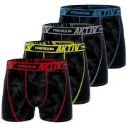 Boxers Freegun Lot de 4 Boxers homme Aktiv Sport surpiqûres colorées