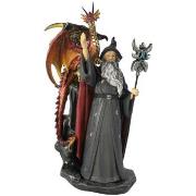 Statuettes et figurines Signes Grimalt Magicien Avec Dragon