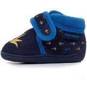 Chaussons enfant Isotoner Chaussons bottillons velcro Enfant Marine Li...