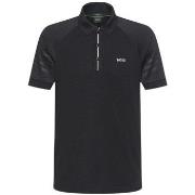 T-shirt BOSS POLO NOIR STRAIGHT FIT EN COTON MÉLANGÉ AVEC LOGO PADDY