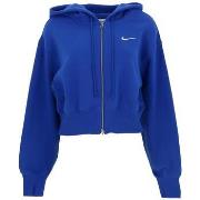 Sweat-shirt Nike W nsw phnx flc lse crop fz hdy