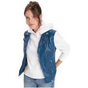 Gilet Daytona Blouson en cuir sans manche femme Ref 58231 Bleu