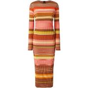 Robe Pinko SASSOLUNGO ABITO RAINBOW RIBS MISTO LINO