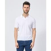 T-shirt Gran Sasso Polo homme en maille côtelée