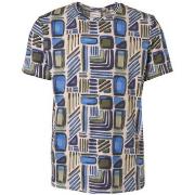 T-shirt No Excess T-Shirt Impression Bleu