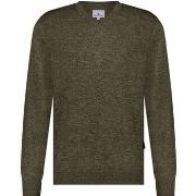 Sweat-shirt State Of Art Pull Col-V Melange Vert