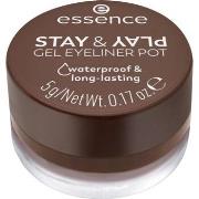 Eyeliners Essence Eyeliner Gel Pot Stay Play - 02 Brown