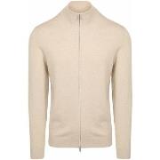 Sweat-shirt Profuomo Cardigan Luxury Basic Ecru