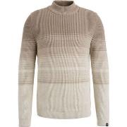 Sweat-shirt Vanguard Pull Knitted Rayures Beige