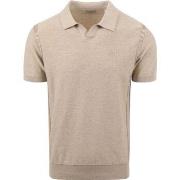 T-shirt Dstrezzed Polo Mélangé Slub Beige