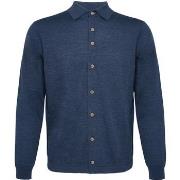 Chemise R2 Amsterdam Knitted Pull Chemise Merino Bleu Foncé