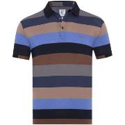 T-shirt R2 Amsterdam Polo Piqué Rayures Multicolore